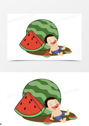 吃瓜手绘男,手绘男生吃瓜趣事